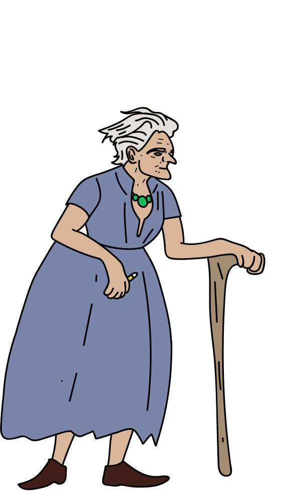 Senutė laiko kulką